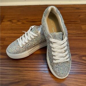 Betsey Johnson Silver Glitter Women's Sneakers
